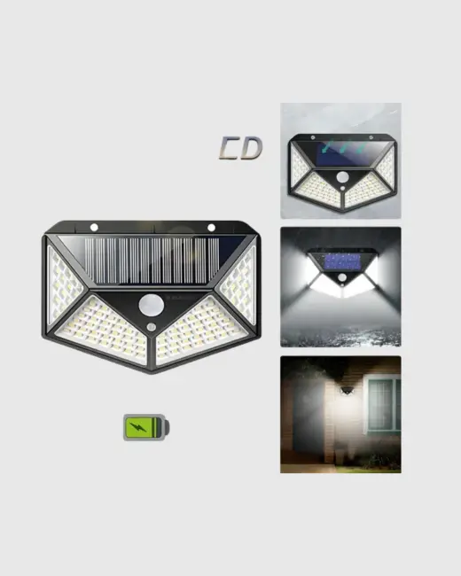 Solar Güçlü 100 LED Bahçe Lambası – Enerji Tasarruflu Suya Dayanıklı ve Geniş Açılı Işık