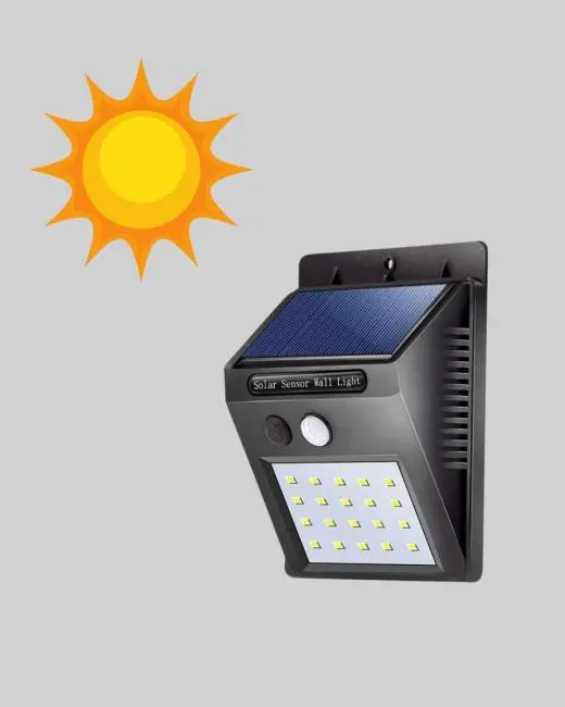 Solar Güçlü LED Dış Mekan Lambası – Güneş Enerjisiyle Şarj Olan Sensörlü Bahçe Işığı