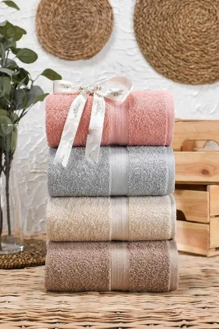 4 lü El Yüz Havlu Takımı %100 Pamuklu Matiz Beka
