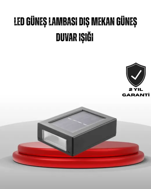 Güneş Enerjili Su Geçirmez LED Duvar Lambası