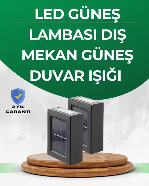 Şeffaf Abajurlu Duvar Tipi Solar Işık