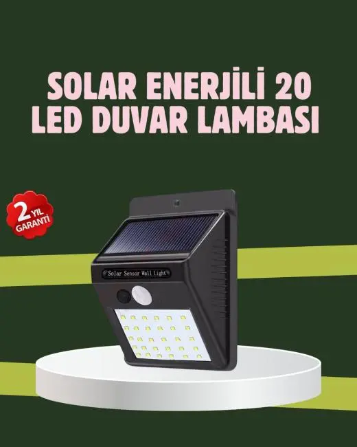 Kablo Gerektirmeyen Solar LED Bahçe ve Veranda Işığı