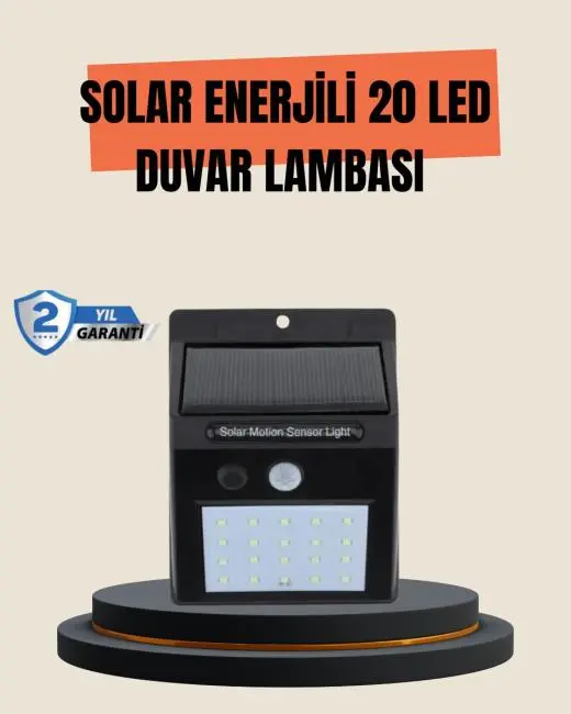 4 Modlu Solar LED Bahçe ve Garaj Lambası