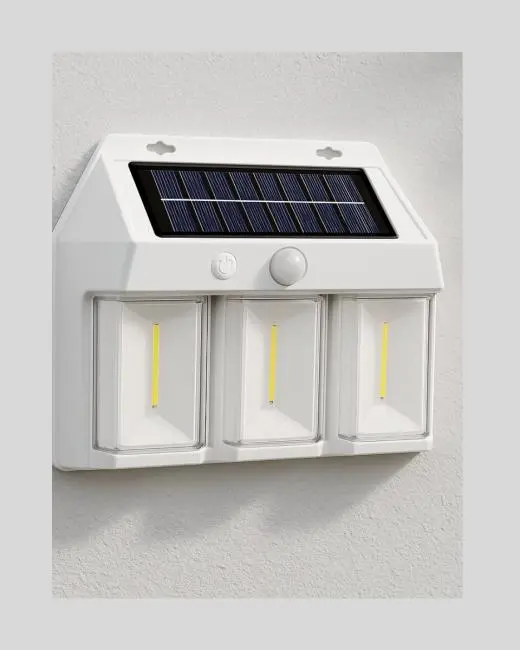 3 in 1 Solar Duvar Lambası – IP65 Su Geçirmez Hareket Sensörlü