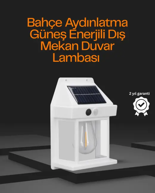 1800 mAh Pilli Solar Duvar Aydınlatma