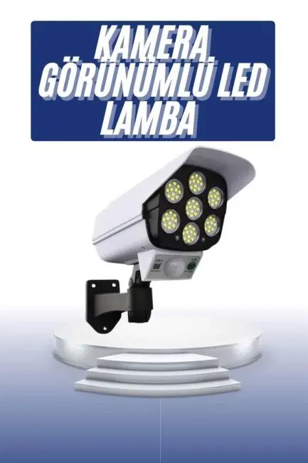 Solar Bahçe Lambası Uzaktan Kumandalı Kamera Görünümlü Hareket Sensörlü