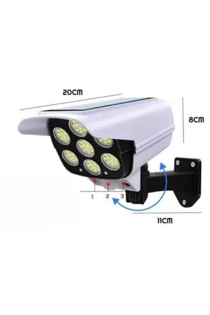 Solar Bahçe Lambası Uzaktan Kumandalı Kamera Görünümlü Hareket Sensörlü