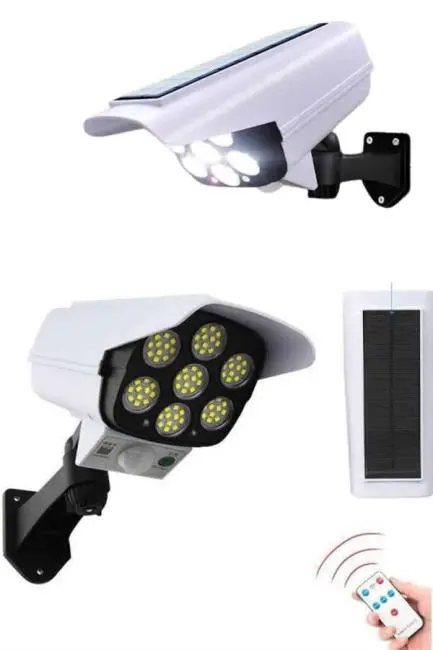 Solar Bahçe Lambası Uzaktan Kumandalı Kamera Görünümlü Hareket Sensörlü
