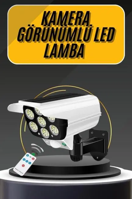 LED Lamba-Güneş Paneli Destekli Uzaktan Kumandalı Solar LED Lamba