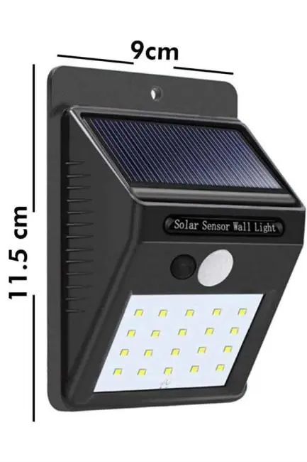 Bahçe Aydınlatması Güneş Enerjili Led Işık Lamba Sensörlü Dekoratif