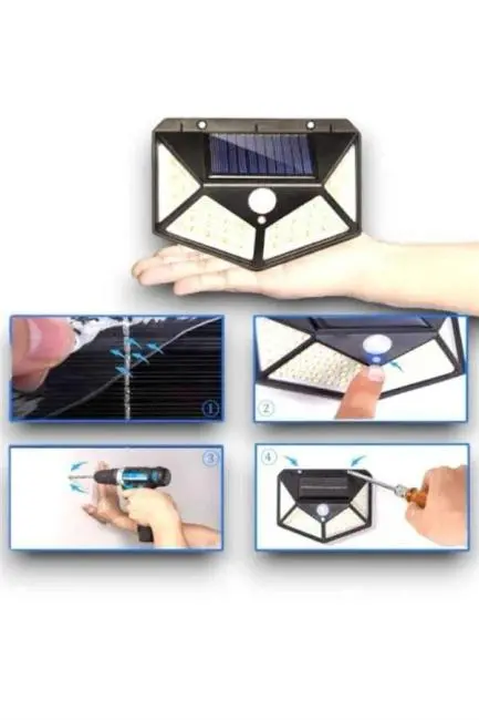 SENSÖRLÜ GÜNEŞ ENERJİLİ DUVAR LAMBASI