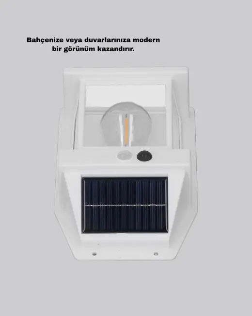 Solar Sensörlü Dış Mekan Lamba 3 Işık Modlu ve IP65 Dayanıklı