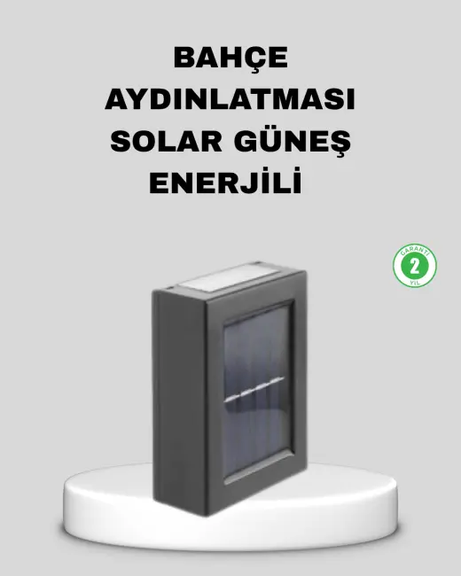 Solar Dış Mekan Aplik Su Geçirmez Dayanıklı LED Aydınlatmalı