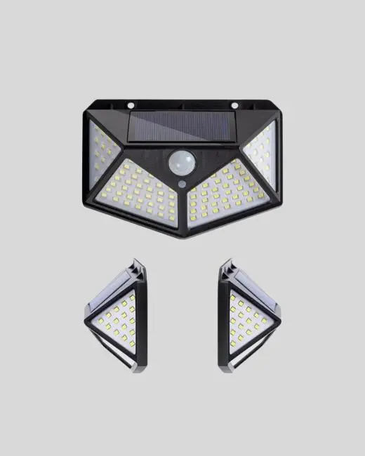 Solar Bahçe Lambası 100 LED Hareket Sensörlü Güneş Enerjili Aydınlatma