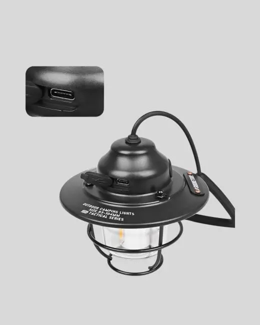 Outdoor Retro Kamp Işığı Uzun Ömürlü Pil Taşınabilir Suya Dayanıklı