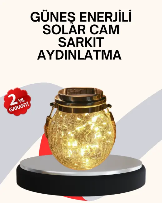Dekoratif Solar Cam Şişe LED Lamba Gün Işığı Renk