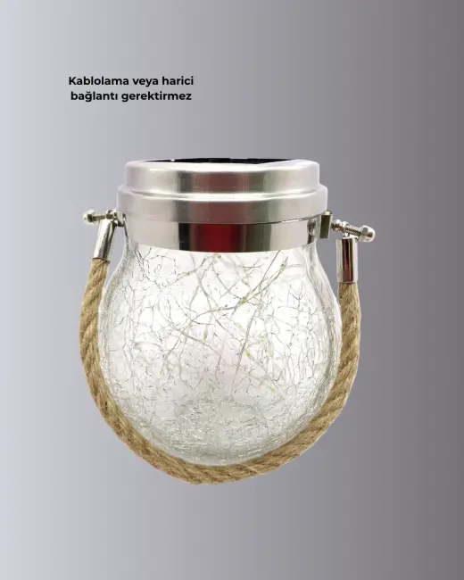 Bahçe ve Teras İçin Solar Cam Sarkıt LED Aydınlatma