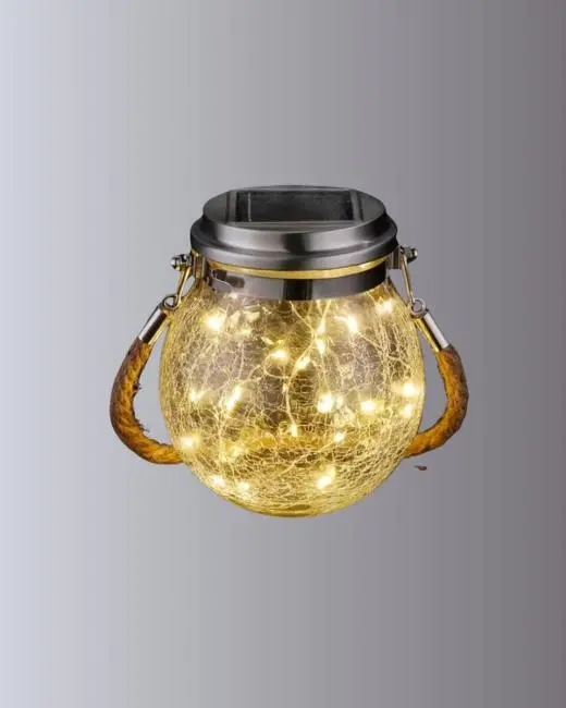 Güneş Enerjili Cam Sarkıt Bahçe Balkon Teras Aydınlatma 30 LED