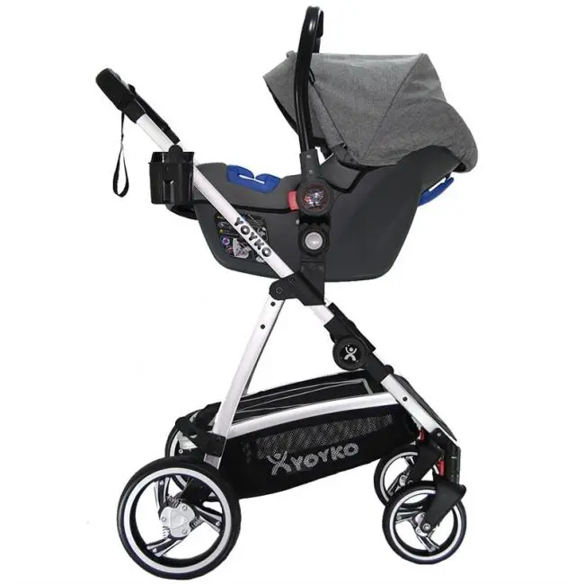 Yoyko City Seyahat Sistem Bebek Arabası 3 in 1 Gri Silver