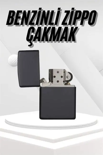 Hediyelik Zarif Model Siyah Benzinli Çakmak
