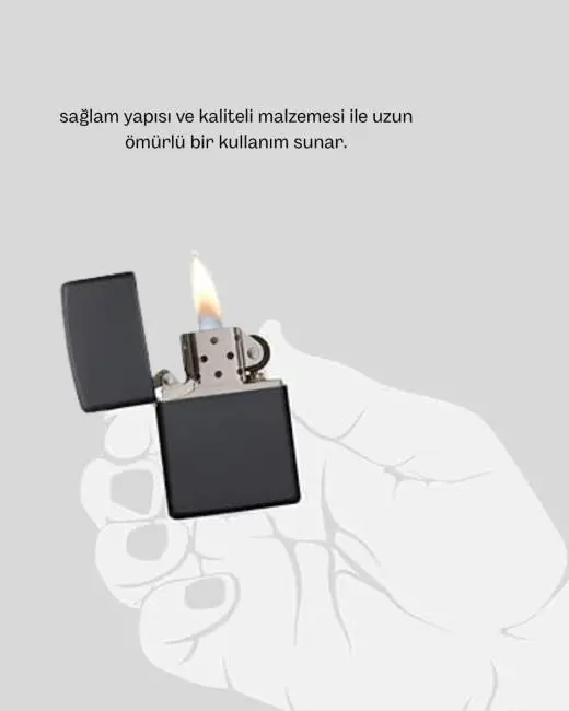 Tasarım Metal Çakmak Minimal Mat Yüzeyli ve Şık Görünümlü