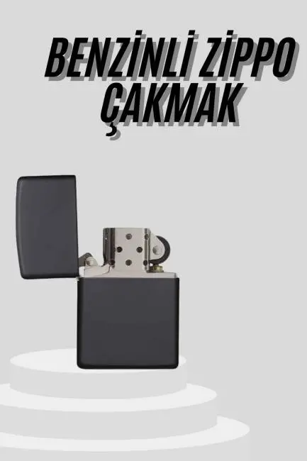 Çakmak Parlak Siyah Doldurulabilir Hedyelik Eşya