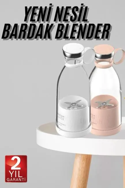 Taşınabilir Kablosuz Şarjlı Kişisel Smoothie El Blender Mini Meyve Sıkacağı