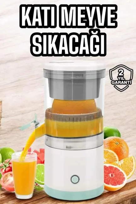 Taşınabilir Kablosuz Taşınabilir Şarjlı Narenciye Sıkacağı Portakal Meyve Sıkacağı Çift Bıçaklı