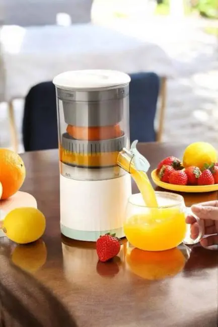 Katı Meyve Sıkacağı Taşınabilir USB Şarjlı Pratik Paslanmaz Çelik Bıçaklı