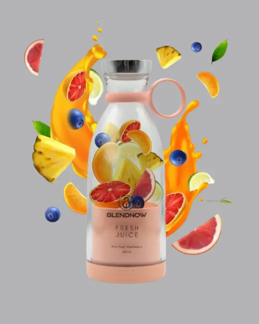 Pembe ve Beyaz Renk Seçenekli Mini Boy Meyve Sıkıcı