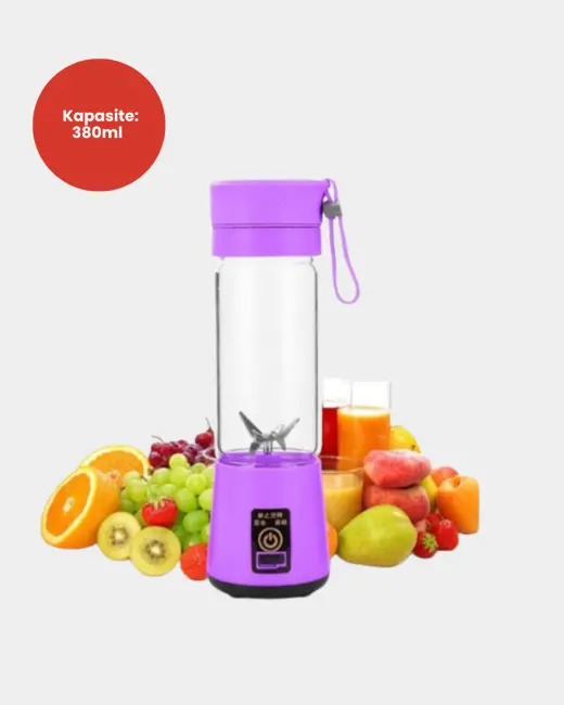 Taşınabilir Şişe Blender 380ml Şarjlı Spor Smoothie Shake Karıştırıcı
