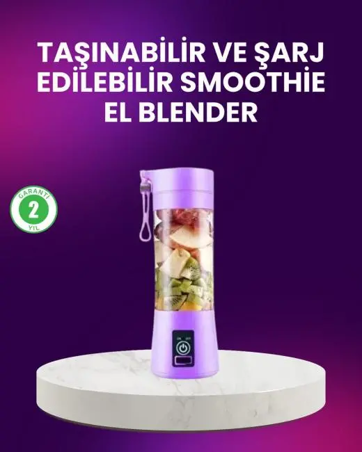 Taşınabilir Şişe Blender 380ml Şarjlı Spor Smoothie Shake Karıştırıcı