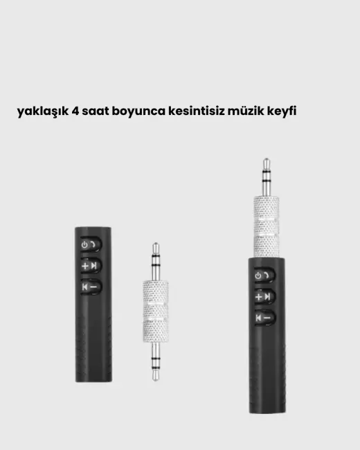 Mini Bluetooth Ses Adaptörü – Hoparlör Araç Radyosu ve Kulaklık İçin