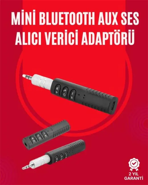 Taşınabilir Bluetooth Ses Alıcısı | 30 Dk Şarj 4 Saat Kullanım Geri Klipsli