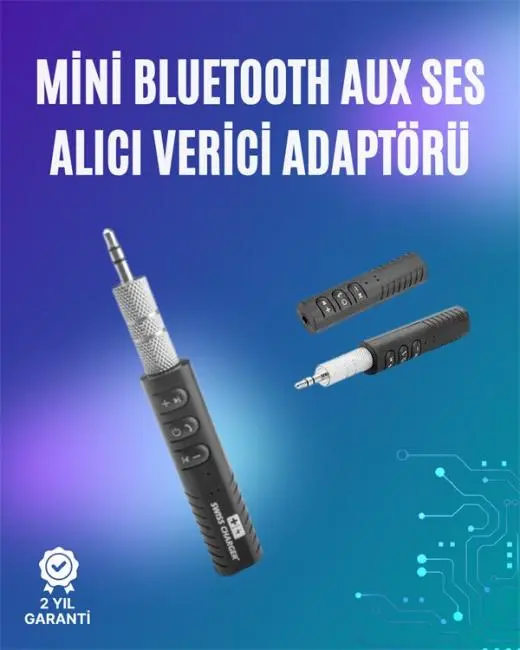 Mini Bluetooth Müzik Alıcısı | Ev & Araç Stereo Sistemlerine Kablosuz Bağlantı