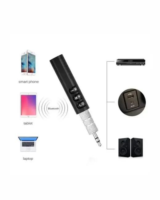 Kablolu Hoparlör ve Kulaklıklar İçin Bluetooth Adaptör | Mini Boy Klipsli Taşınabilir