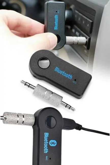 Tüm Cihazlara Uyumlu Bluetooth Aux Araç Kiti Siyah