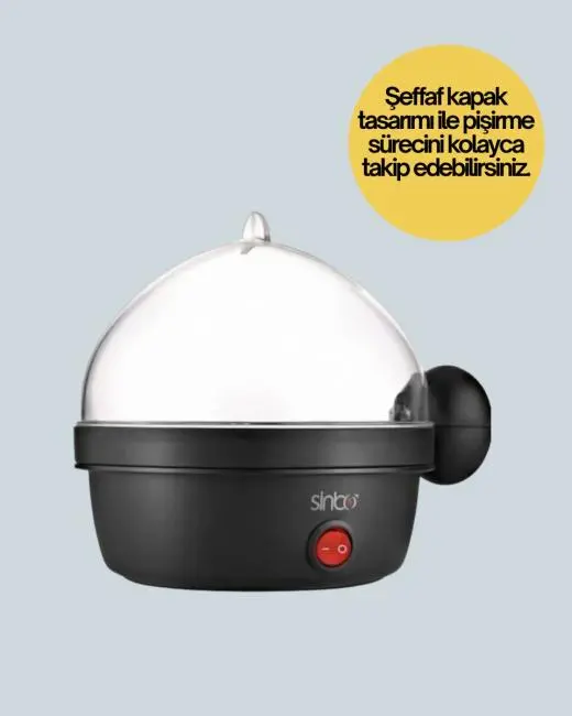 7 Yumurta Kapasiteli Yumurta Pişirme Makinesi Rafadan Orta ve Katı