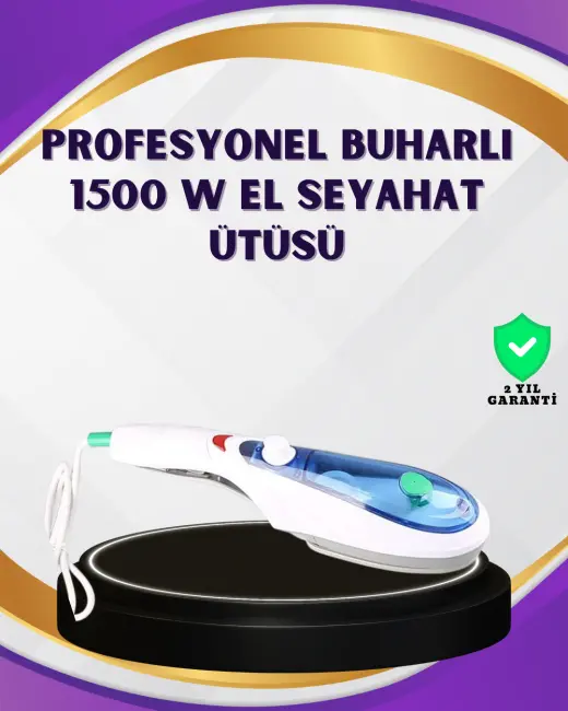 Taşınabilir Buharlı Ütü 1500W | Giysilerde Yanık Bırakmaz Kokuyu Giderir