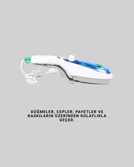 Taşınabilir Buharlı Ütü 1500W | Giysilerde Yanık Bırakmaz Kokuyu Giderir