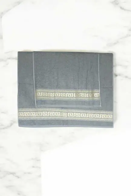 2 Parça Elysium Premium Banyo Havlu Seti  %100 Pamuk 70x140 Cm Gri