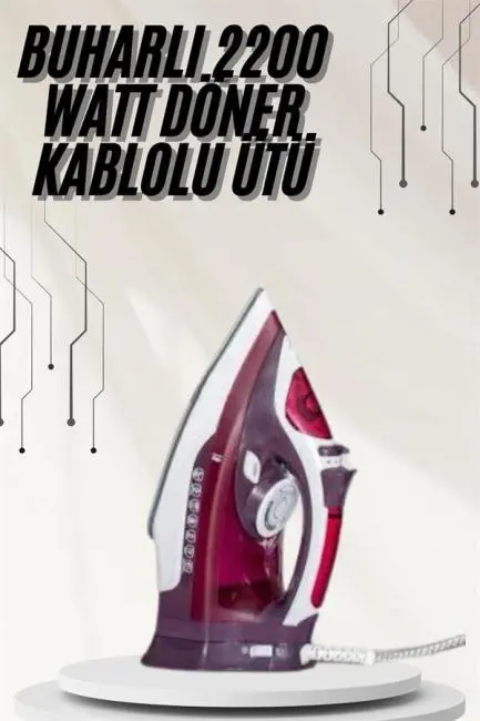 Modern Tasarım 2200W Dayanıklı Buharlı Seramik Kaplama Ütü