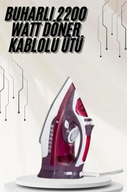 Modern Tasarım 2200W Dayanıklı Buharlı Seramik Kaplama Ütü