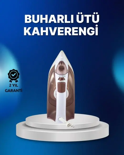 Buharlı Ütü 2200W Kireç Önleyici Self Clean Damlatmaz Kahverengi