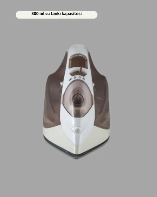 2200 Watt Buharlı Ütü Kahverengi Seramik Taban Şok Buharlı