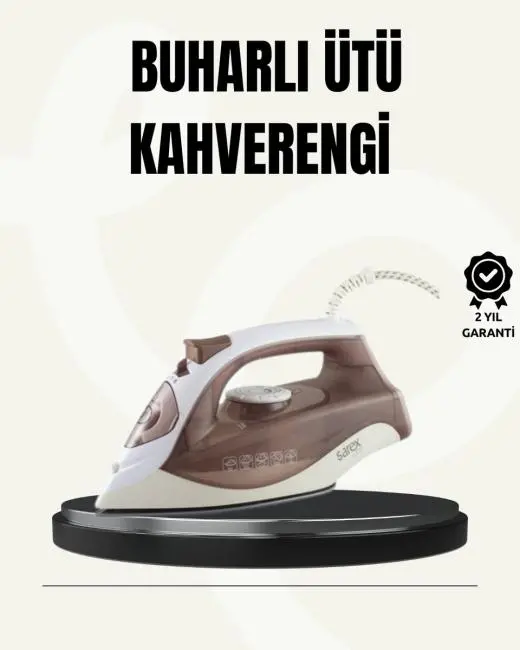 Buharlı Ütü 2200W Seramik Taban 300 ml Kahverengi Dikey Ütüleme