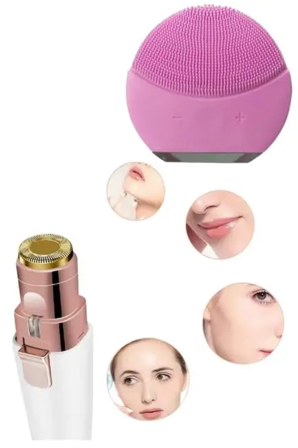 Kulak Burun ve Yüz Epilasyon Aleti ve Yüz Masaj Aleti İkili Cilt Bakım Seti