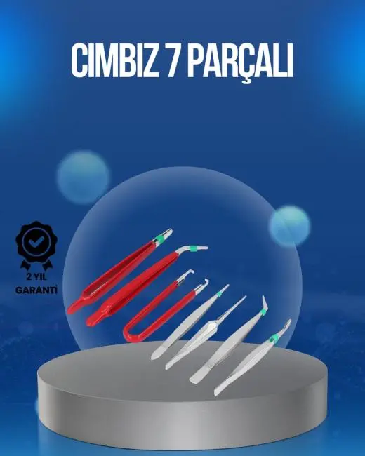 Elektronik Devre ve Saat Tamiri İçin 7’li Paslanmaz Çelik Cımbız