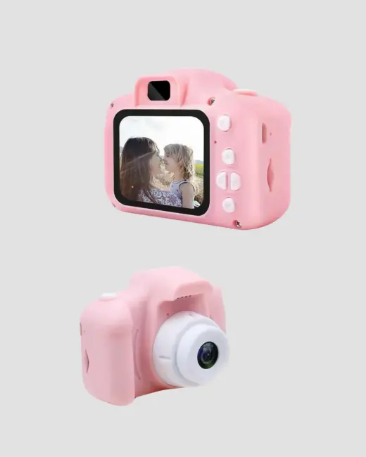 Pembe Mini 1080p HD Çocuk Kamera – 8MP Video KaydıTF Kart Destekli