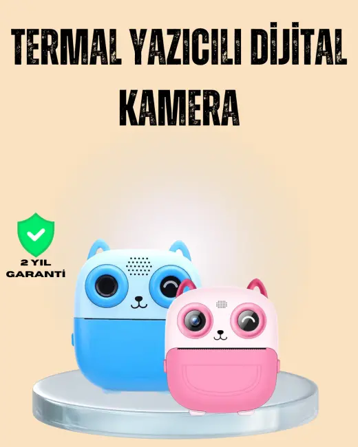 Çocuklar İçin Eğlenceli Dijital Kamera 1300mAh Şarjlı